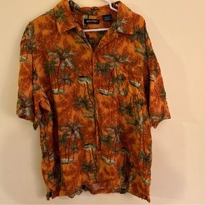 Vintage Puritan Hawaiian Palms Shirt Men XL